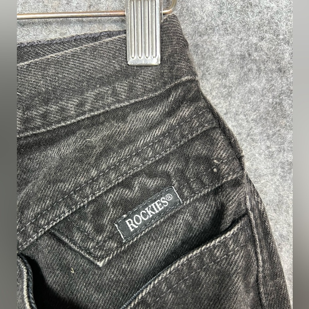 Vintage Rocky Mountain Jeans Womens 9/10x36 Black High Rise Western Denim - Picture 9 of 11